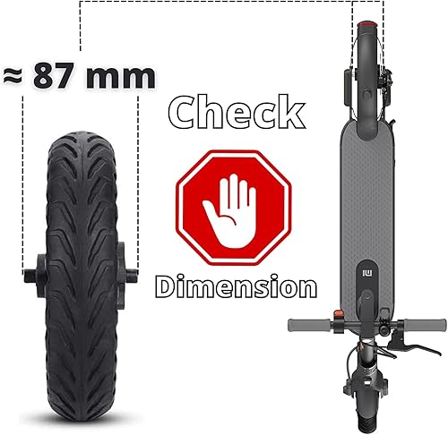Miniatura 4 de ELKATECH  Reemplazo de rueda Gotrax y scooter eléctrico Xiaomi M365  Neumático sólido con buje y disco de freno  Rueda de panal Compatible Mijia1s