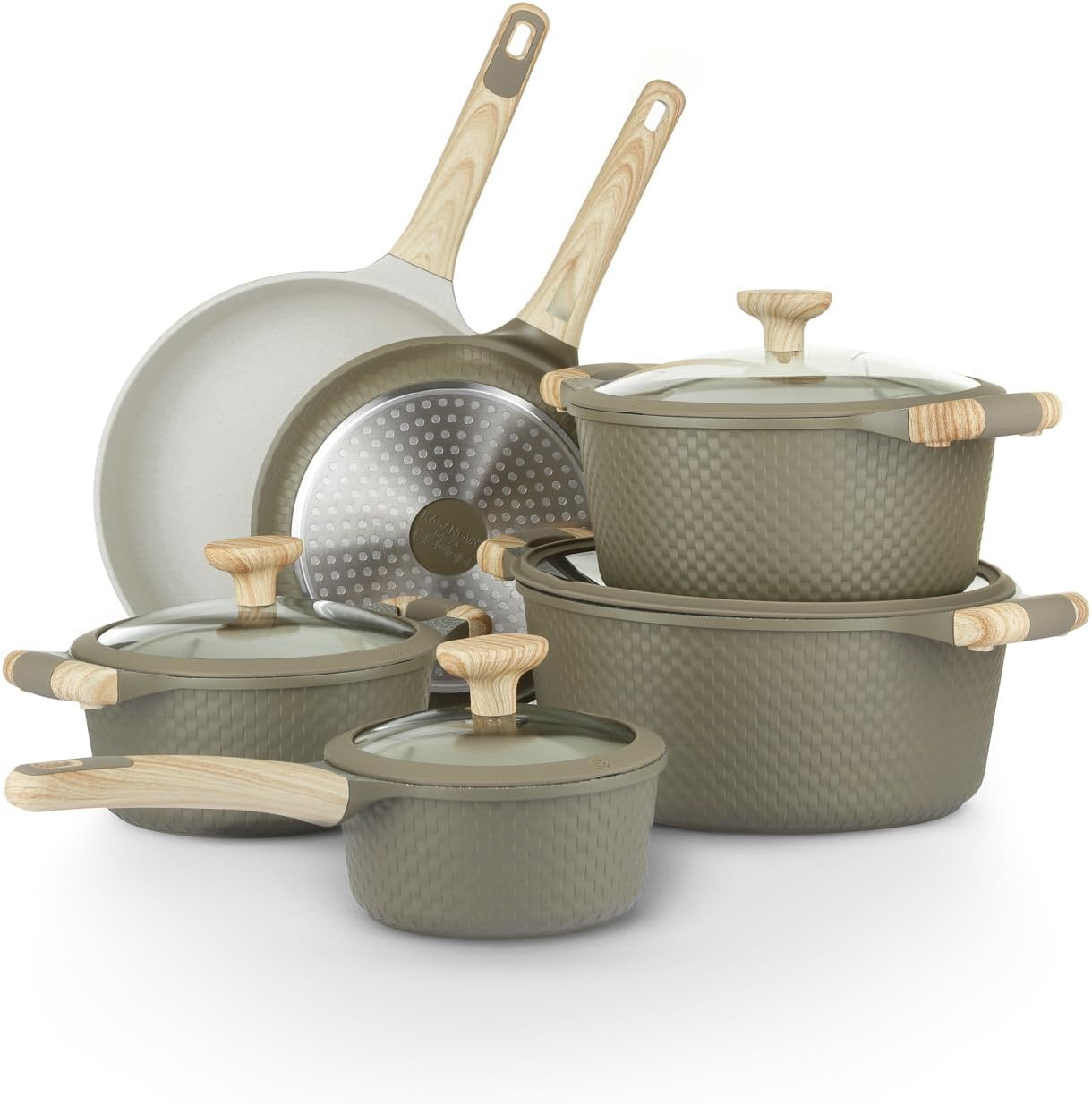 Bambù 10-Piece Nonstick Cookware Set, Induction Safe, PFOA-Free Bambù 10-Piece Nonstick Cookware Set, Induction Safe, PFOA-Free