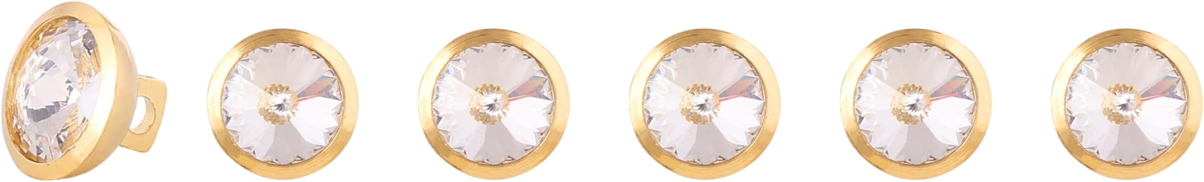 VAMA Gold Plated Silver White Stone Kurta Button Cufflinks Combo Set For Men And Women