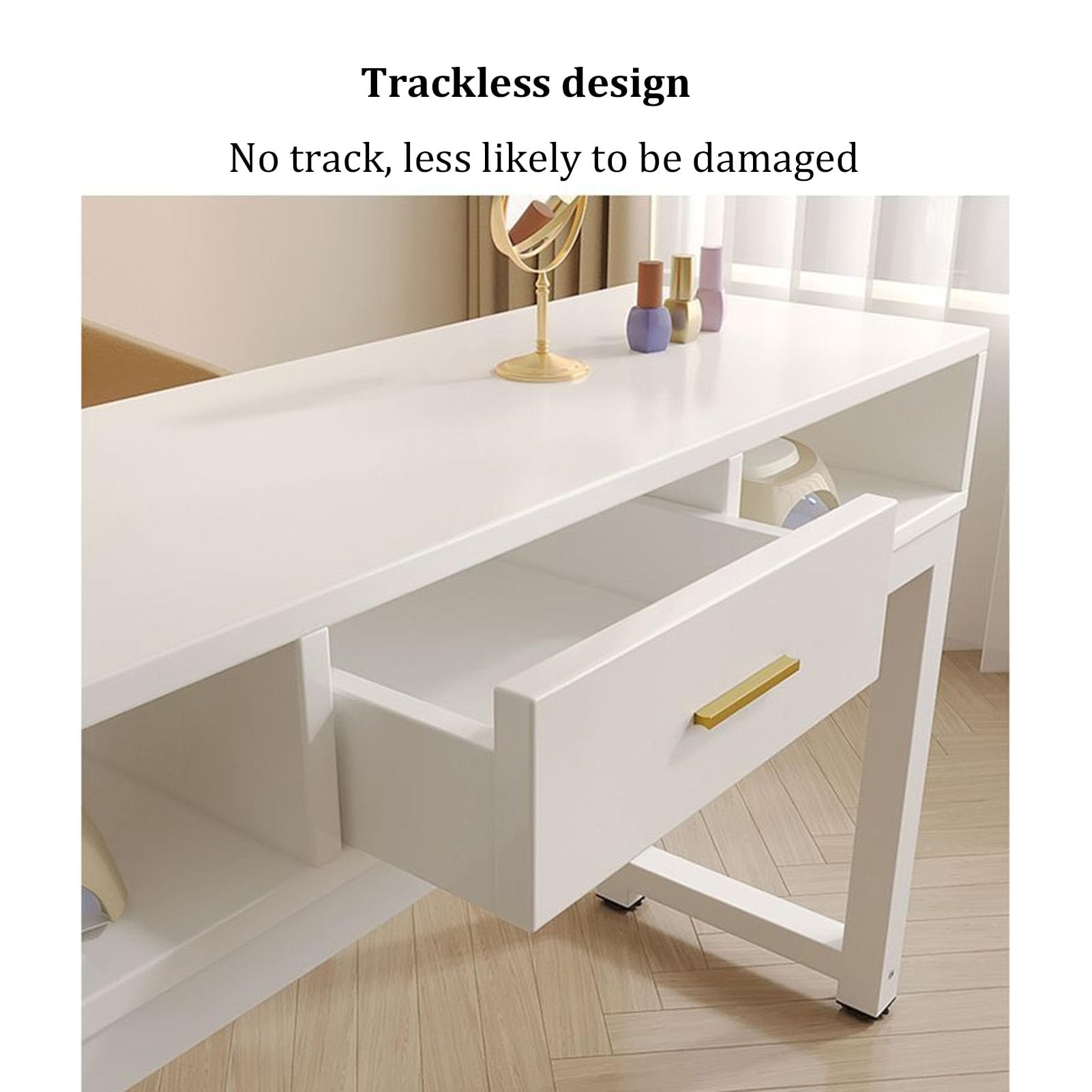 Estación de Mesa de Uñas de Manicura de Madera,Escritorio de Arte de Uñas de SPA Salón Profesional Simple Moderno con Cajones de Almacenamiento,estación De Maquillaje Estación de Trabajo Belleza