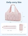 BAGSMART Sac de gym pour femmes, Duffel léger avec compartiment de chaussures, sac de toilette avec poche humide pour les voyages de yoga, noir