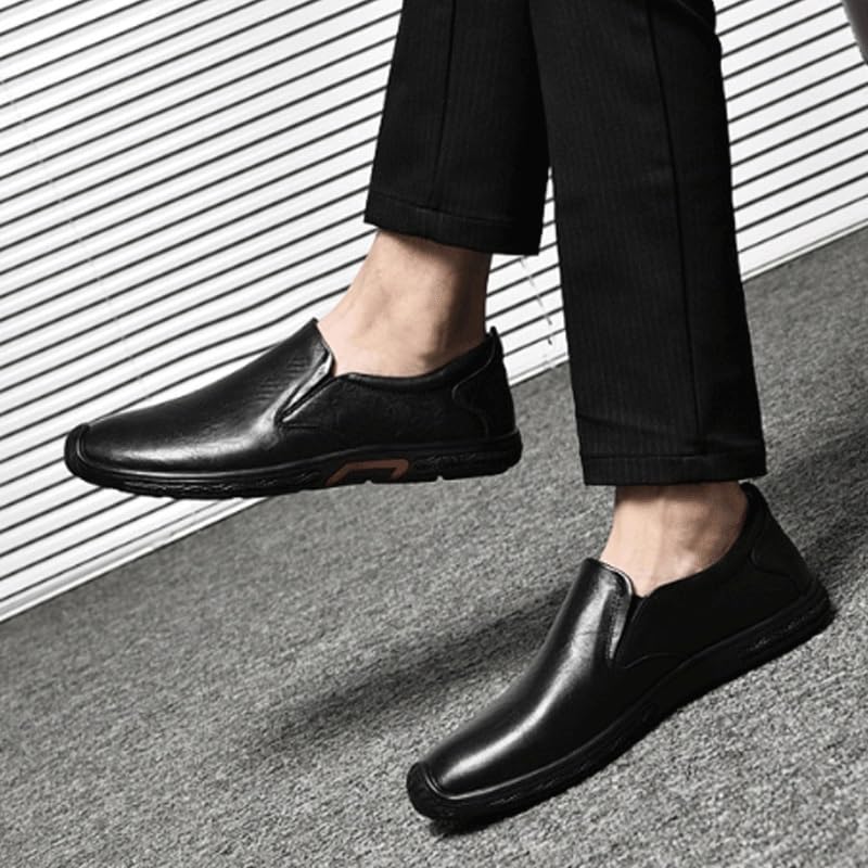 Men's Casual Walking Shoes Office Flats Slip on Loafer Leather Formal Business Comfortable Dress Shoes3