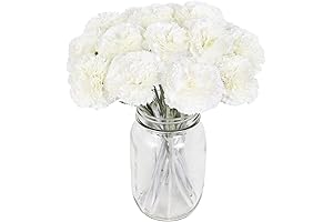Romantic Atmosphere: White Carnations Artificial Flowers