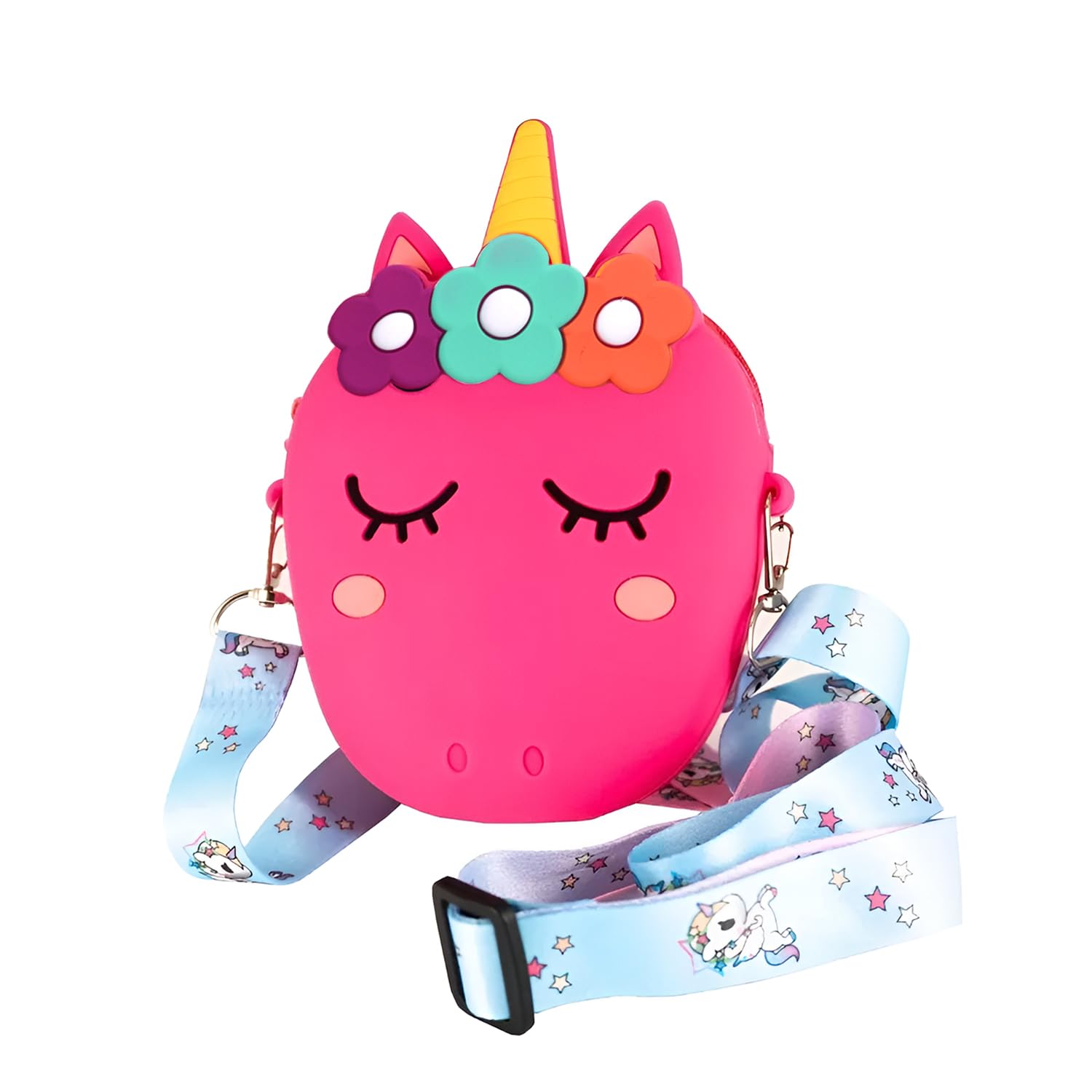 Adorable Unicorn Silicone Shoulder Bag for Girls – Kids Crossbody Purse with Adjustable Strap