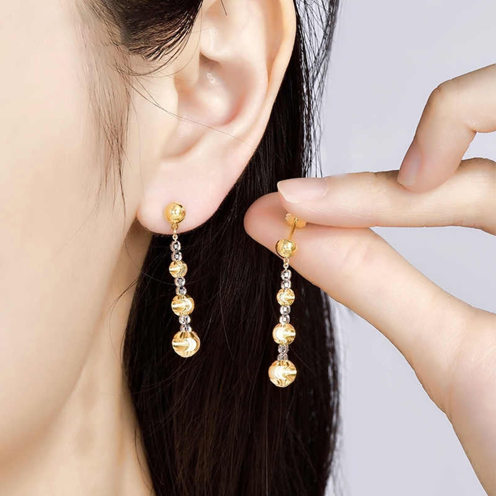 Ohrringe Hochzeit für Damen 9K / 14K / 18K Gold, Perle, Ohrringe Gold Silber Damen