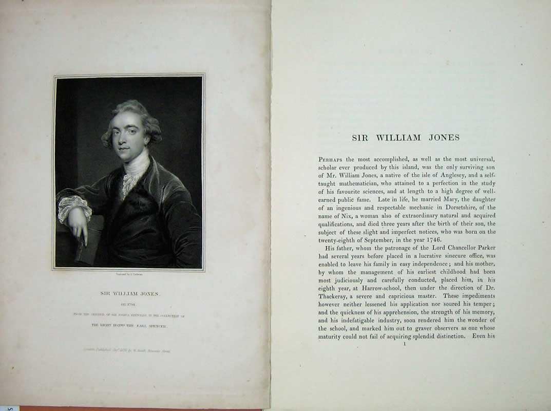 Amazon｜ウィリアムジョーンズ Scholar Portrait 1836 回顧録の｜アートワーク・ポスター オンライン通販
