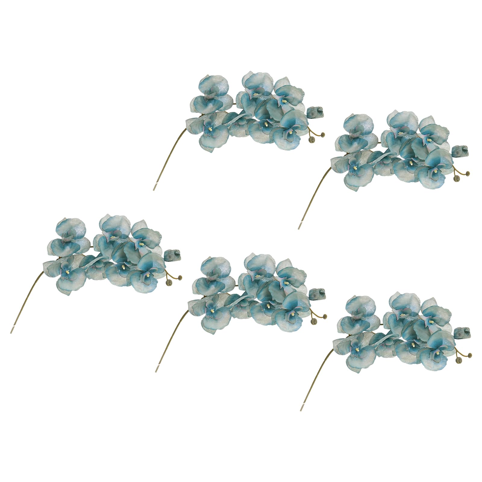 XuQiZZpp Realistic 3D Artificial Butterfly Orchids Branch in Vibranted Color for Bridal Bouquets and Permanent Table Arrangements Silk Flower Centerpieces for Weddings