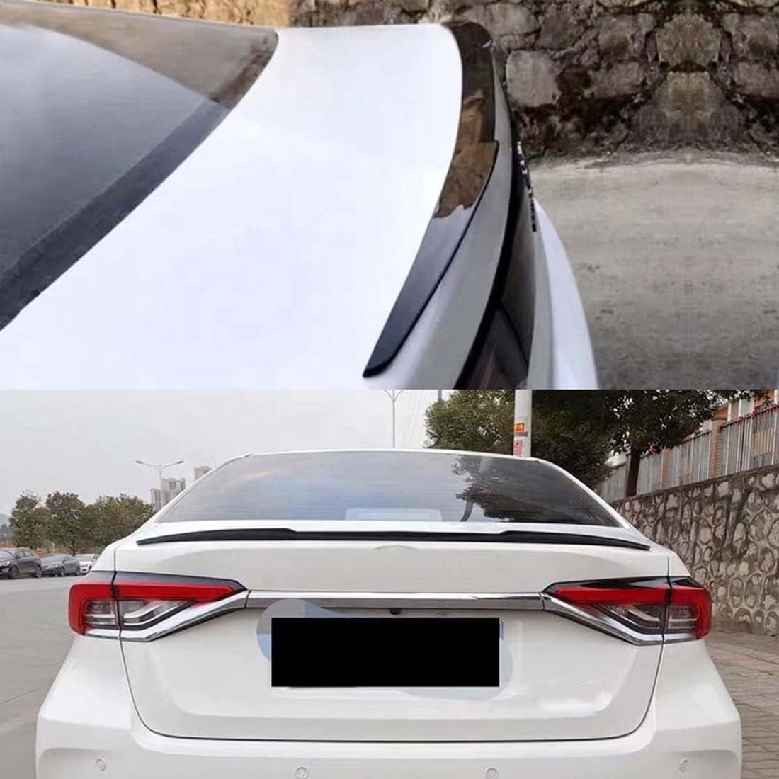 Spoiler bagażnika tylnego samochodu dla Nissan Note 2014 2015 2016,Płetwy rozdzielające spoiler dachu bagażnika, dyfuzor tylnego skrzydła,B Carbon Fiber Look