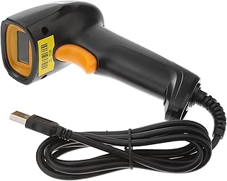 PLAFOPE Scanner De Código Portátil USB Scanner De Código De Barras Portátil Qr Scanner Scanner De Plástico Cinza Escuro Scanner De Código De Barras