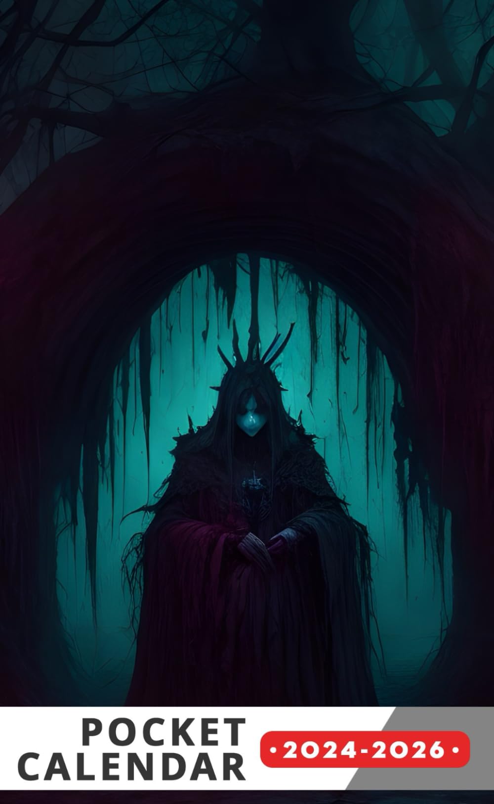 Pocket Calendar 2024 - 2026: Three-Year Monthly Planner for Purse , 36 Months from January 2024 to December 2026 | Dark ambient vibes