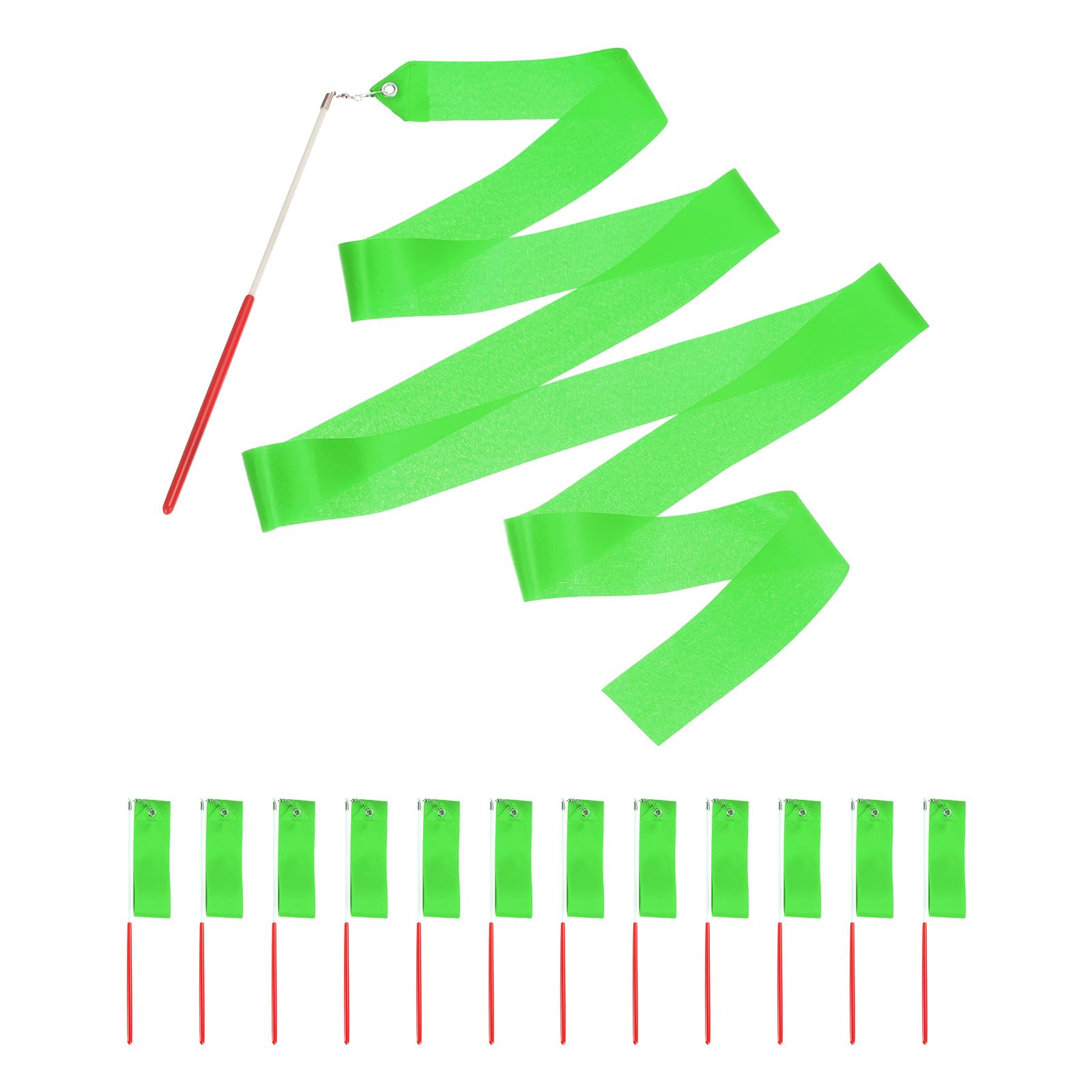 uxcell Dance Ribbon, Gymnastics Ribbon Twirling Ribbons for Birthday Party Streamers Decoration,Circus Carnival Ribbon with Sticks Wands