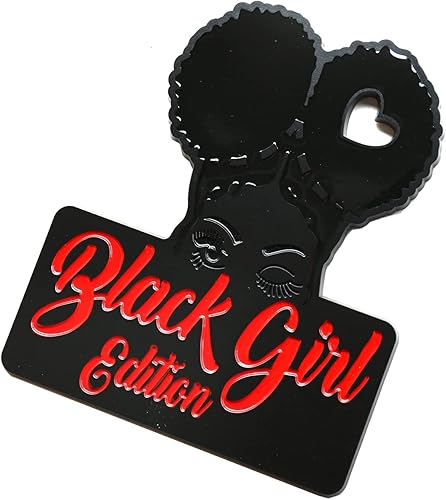 Miniatura 3 de 1 emblema de emblema de automóvil de edición Black Girl Edition compatible con vehículos, puertas, carrocería, guardabarros laterales de automóvil,