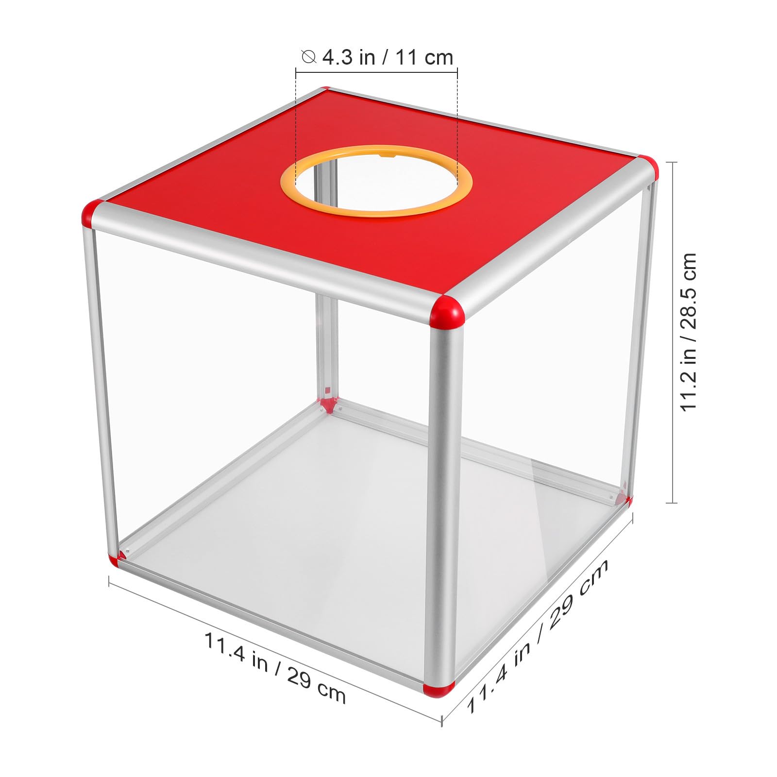 MERRYHAPY Boîte Boulier Loto Fonctionnelle en Alliage D'aluminium Légère et Carrée, pour Élections Municipales et Événements D'église