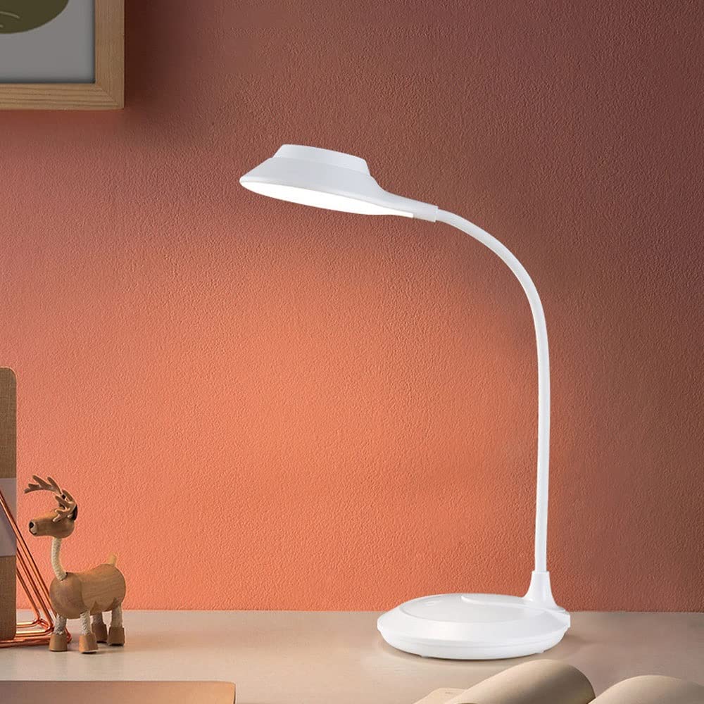 Lampe de bureau LED, lampe de bureau de lecture, 3200K-6500K, gradation continue, interrupteur tactile, lampe de travail de protection des yeux for l'étude, la lecture, l'artisanat, la couture, le tra