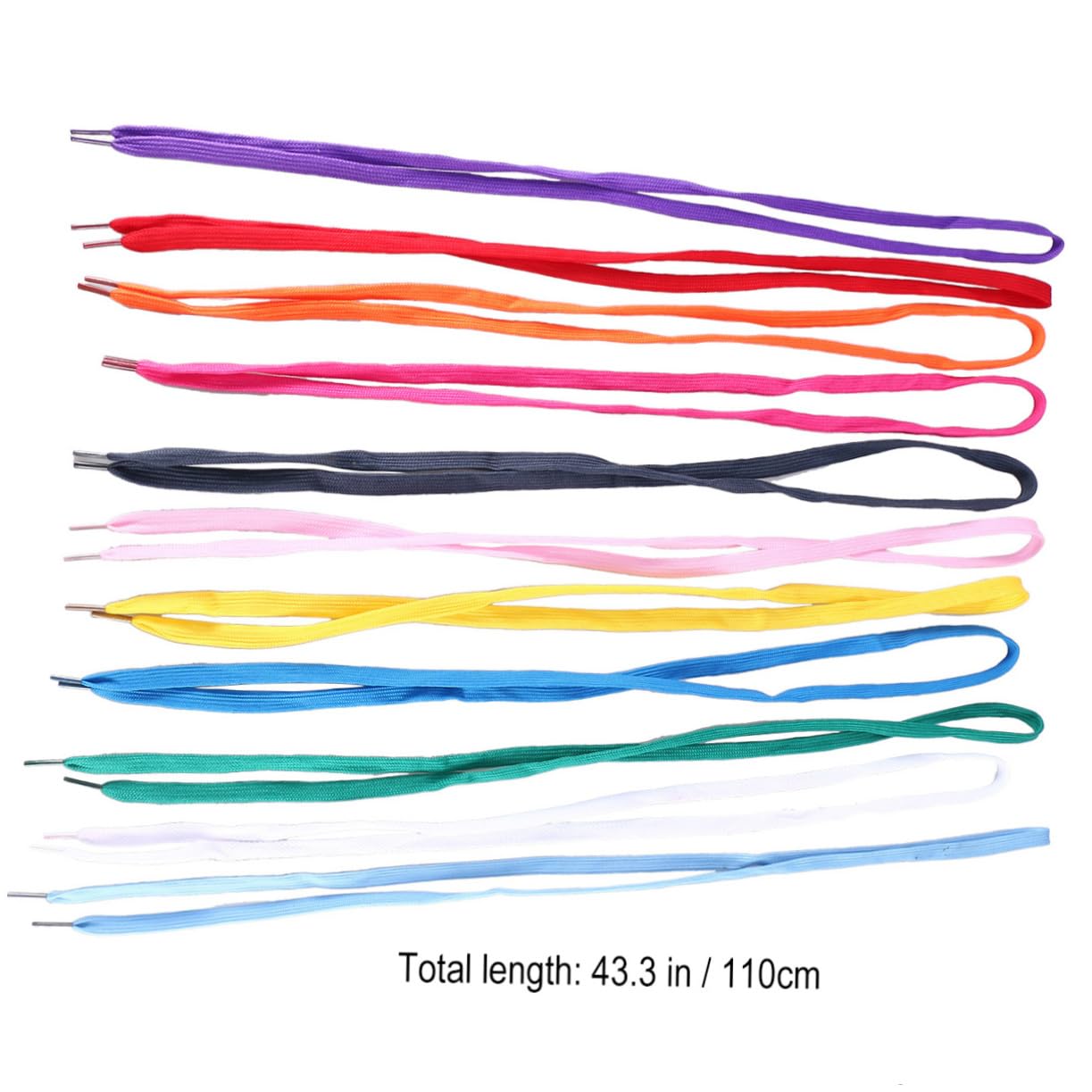 FRCOLOR 12 Paia Lacci Scarpe Piatte Sportive Colorate in Poliestere e Nylon per Sneaker e Sostituzione Lacci Casual e Atletici