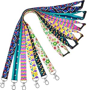 lanyards for id Badges Cruise Lanyard for Keys Kids Women id Badge Holder Hall Pass Card Lanyard for Kid Ship Card Breakaway Safety Quick Release Office Neck youowo Lanyards Wide 2cm 6 Pack 0.787inch