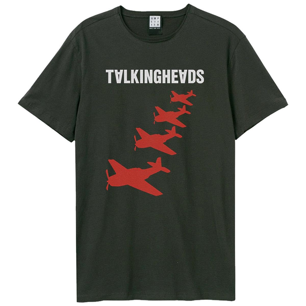 Amplified Men's Charcoal Remain In Light Talking Heads Graphic Tee, Xl, Crew Neck