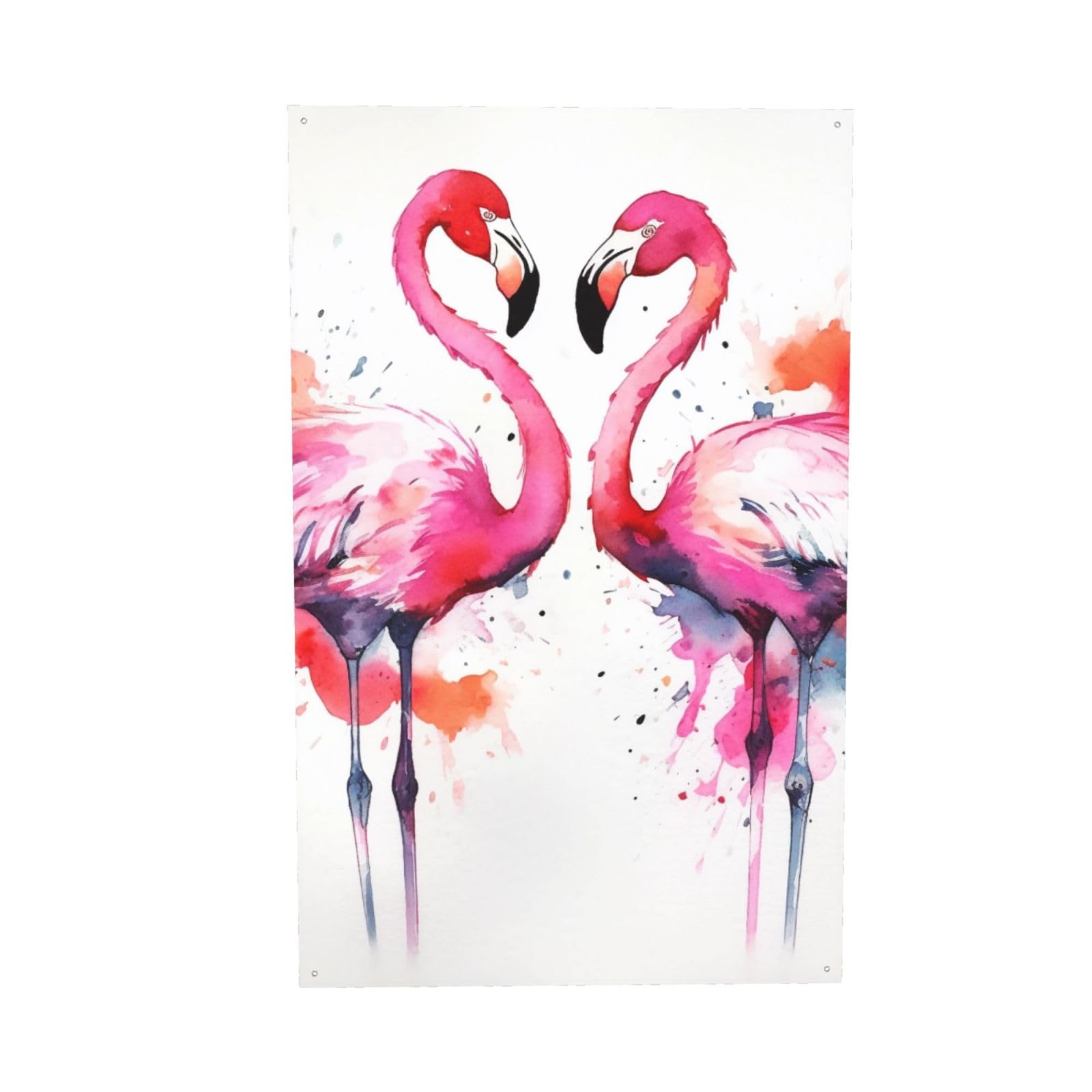 Bannière flamants roses pour cacher un mur vide de dortoir ou de studio