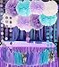 Purple Lilac Blue White and Silver 26pcs Party Decoration Set by Cherry Down