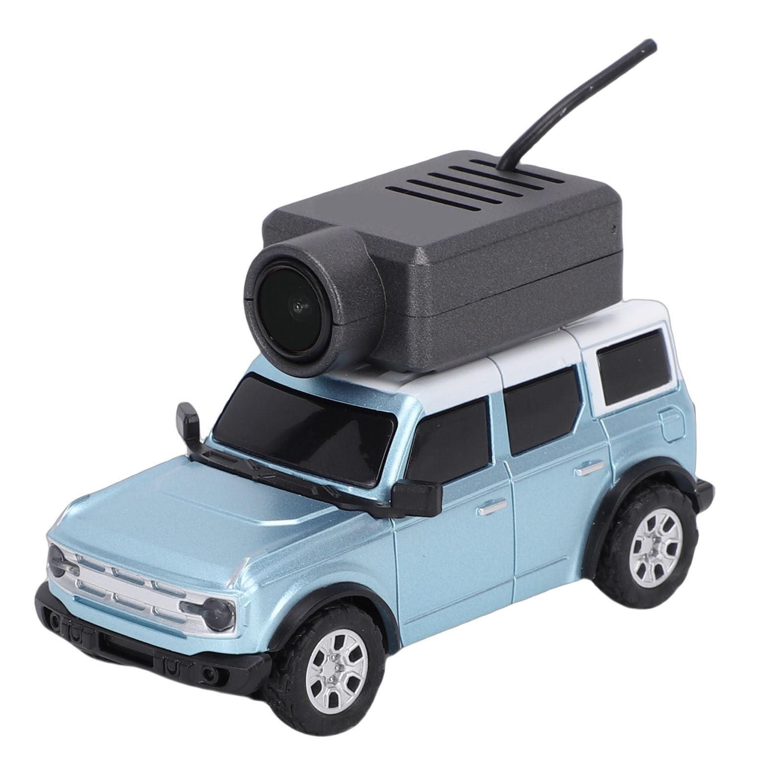 RiToEasysports Samochód Mini RC 1:64 FPV, Zdalnie Sterowany Samochód do Driftu 2,4 GHz z kamerą HD i Połączeniem Aplikacji Wi-Fi, Samostabilizująca Kontrola 3 Prędkości do Użytku w (jasny niebieski)