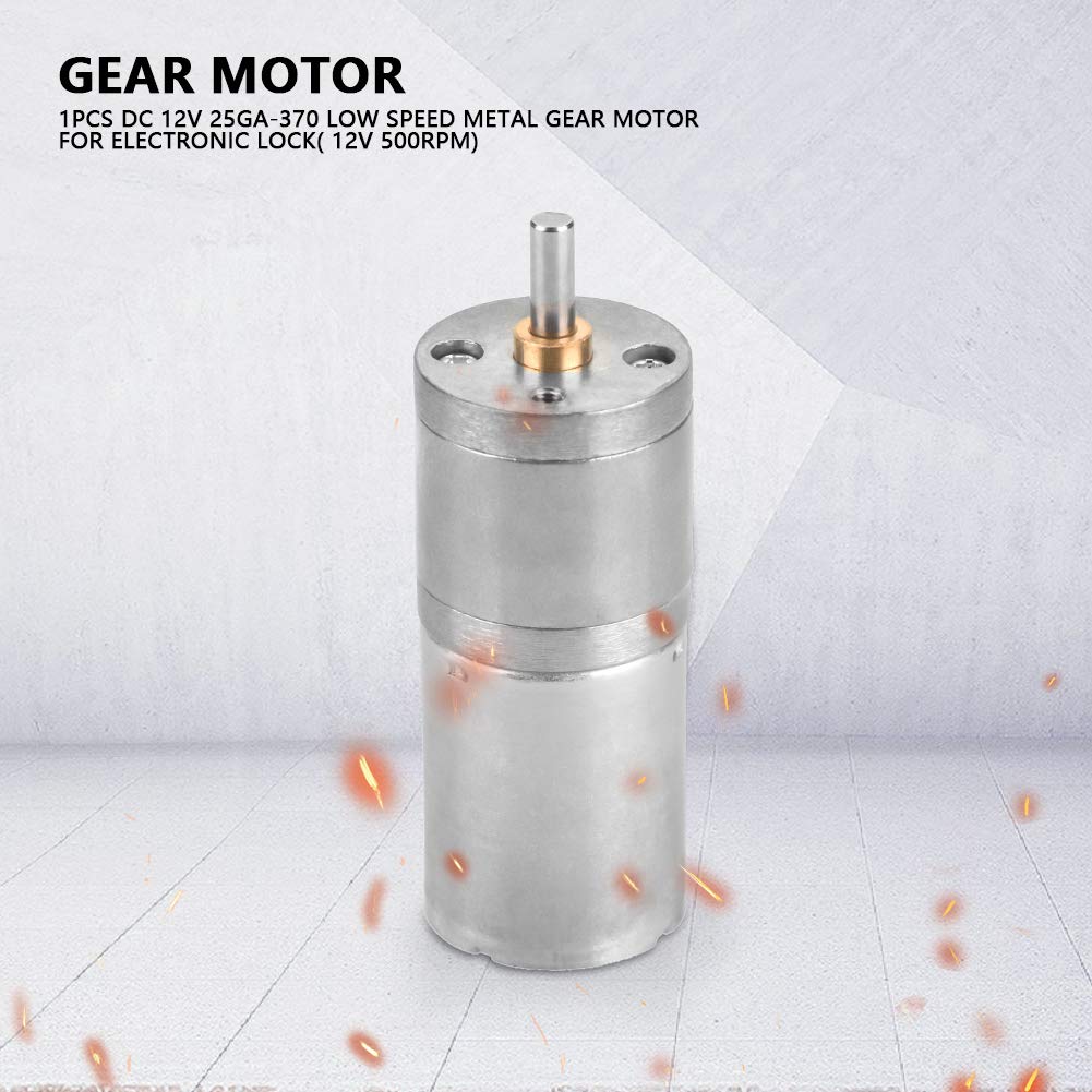 Moteur à Engrenages Métal 12V - Low Speed 5-1000 RPM Pour Robots Et Automatisme