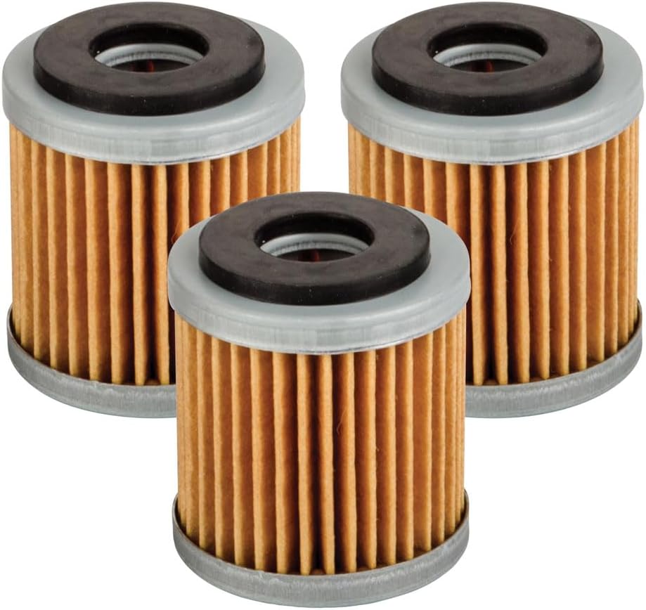 Tusk First Line Oil Filter 3‑Pack Compatible with Yamaha Raptor 250 2008-2011/YFZ450 2004-2026/XT250 2008-2025/WR250R 2008-2020/YZ250F/YZ450F 2003–2026/WR250F/WR450F 2004-2026