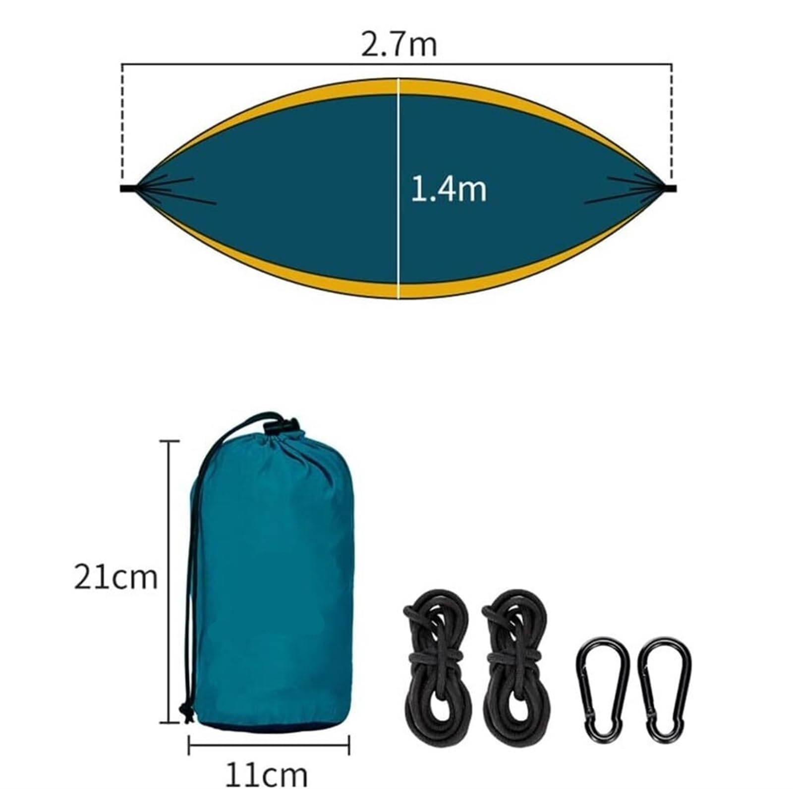 Hamak Ultralekki, Hammock 2.7 * 1.4 M Hamak Kempingowy Pojedynczy Hmocks Spadochronowy Do Pieszych Wędrówek Na Świeżym Powietrzu Podróży Z Plecakiem Nylon Huśtawka na Kemping, na Zewnątrz