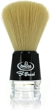 Omega S-Brush Synthetic Shaving Brush Black 10019 : Amazon.it: Salute e  cura della persona
