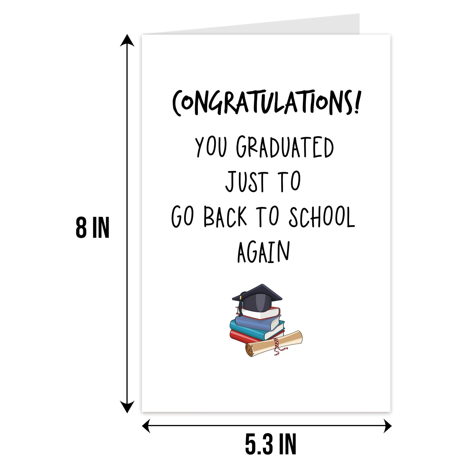 Amazon.com: Qiliji High School Graduation Card, Congratulations Graduation  Cards for 8th Grade, Grad Card Gift for Student Daughter Son, You Graduated  Just To Go Back To School Again : Office Products