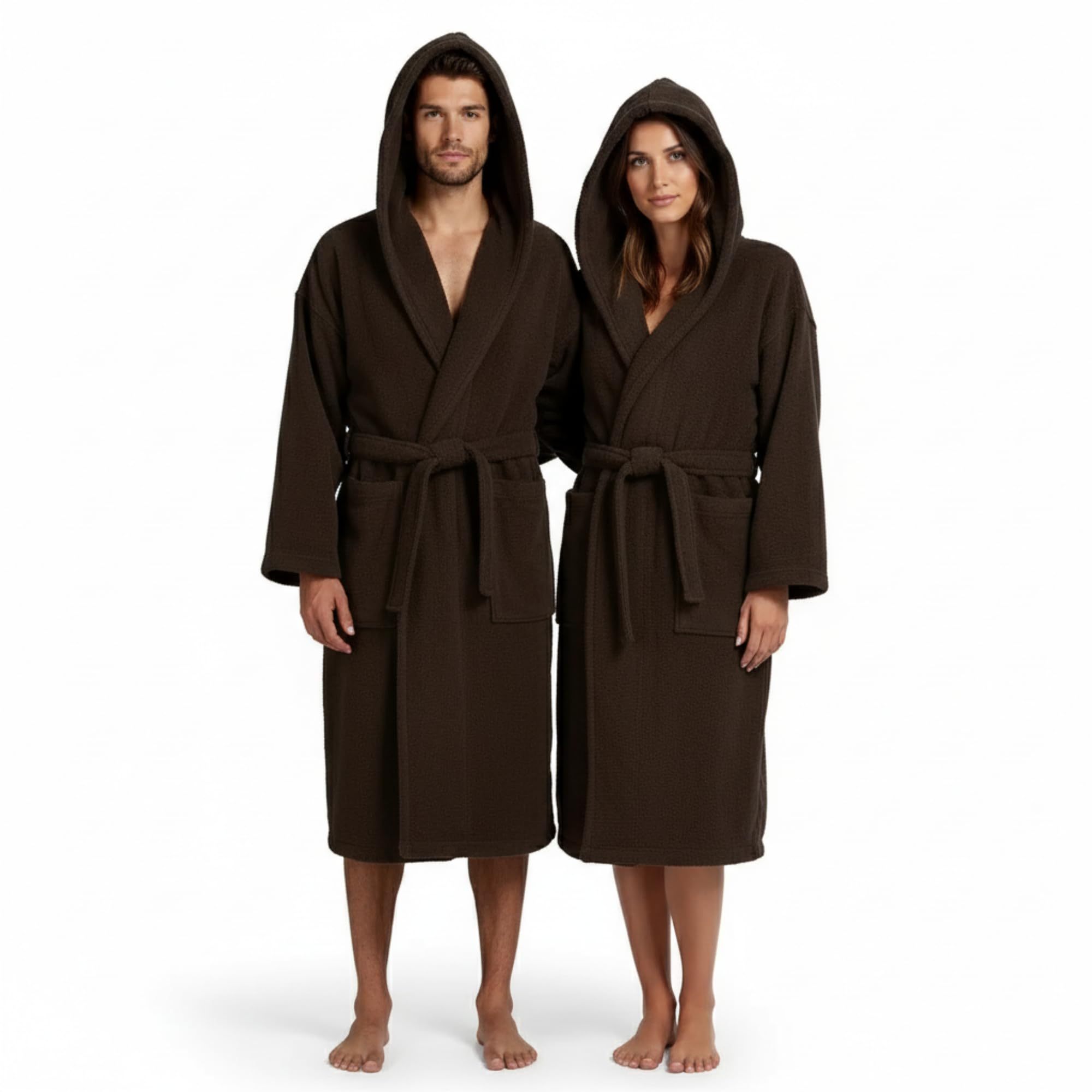 Szlafrok kąpielowy unisex z kapturem ze 100% bawełny OEKO-TEX - Szlafrok dla mężczyzn i kobiet - American Ride 420 gsm - miękki i bardzo chłonny