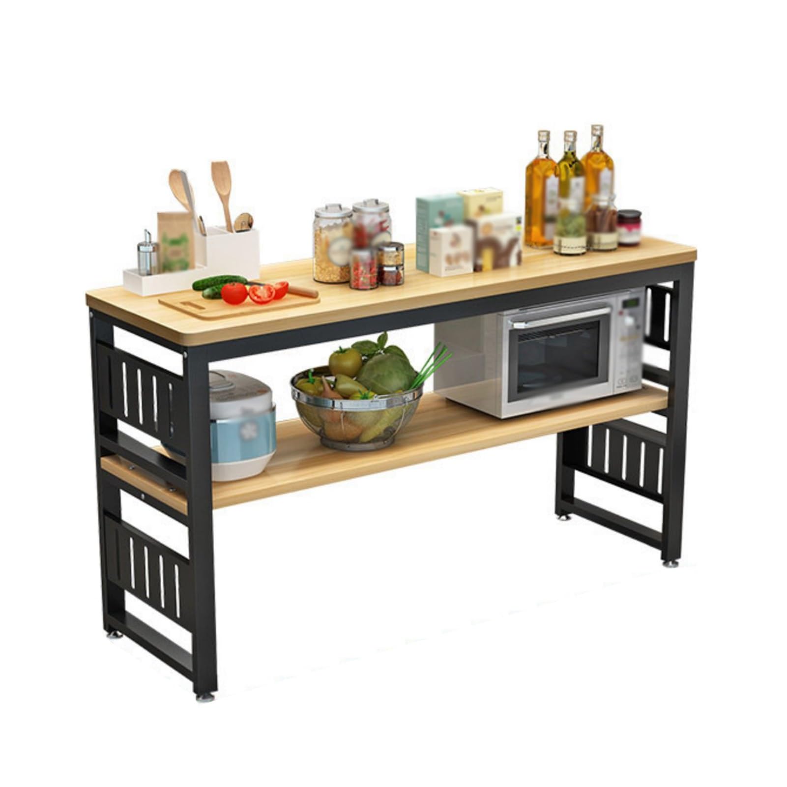 Support pour micro-ondes et îlots de rangement de cuisine pour optimiser l'espace restreint