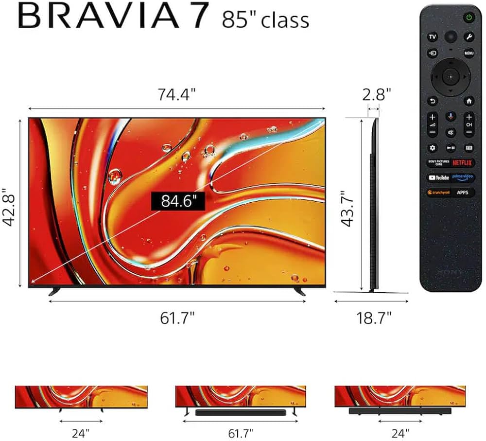 Amazon.com: Sony K85XR70BKIT1 85 inch BRAVIA 7 4K HDR Mini LED