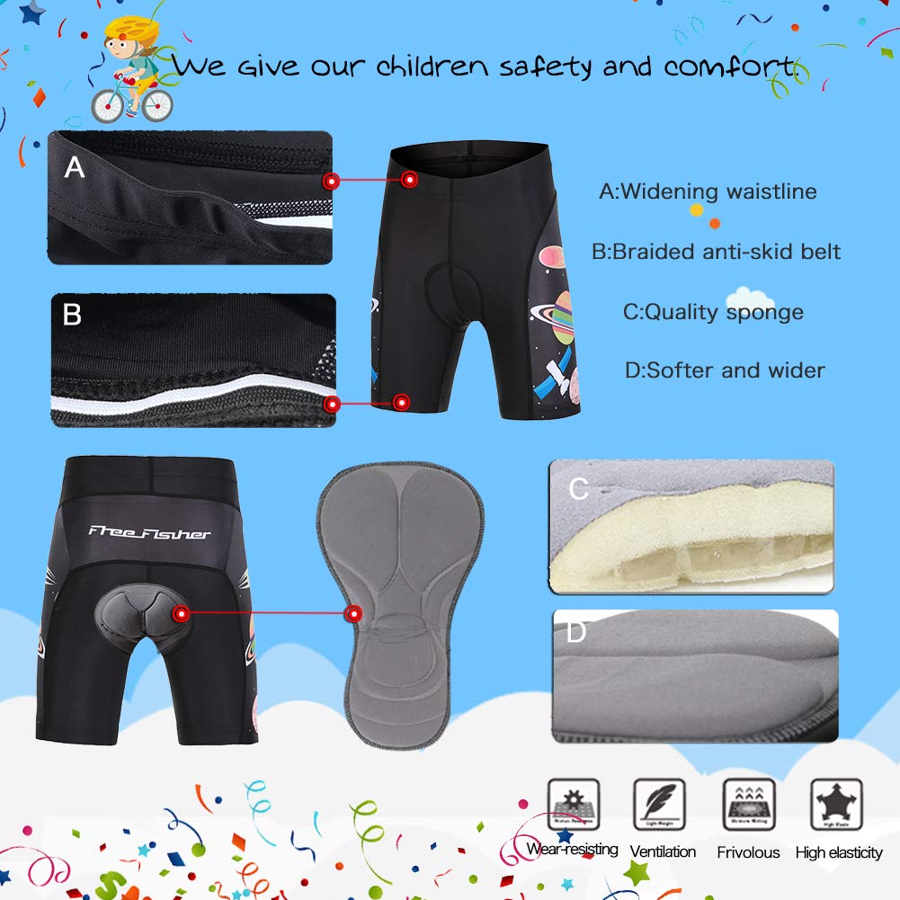 Niños ciclimo Maillot Transpirable para Deportes al Aire Libre Ropa Ajustada Cuerpo Pantalones + Tops, Negro Tops+Pantalones, S（3-4 años