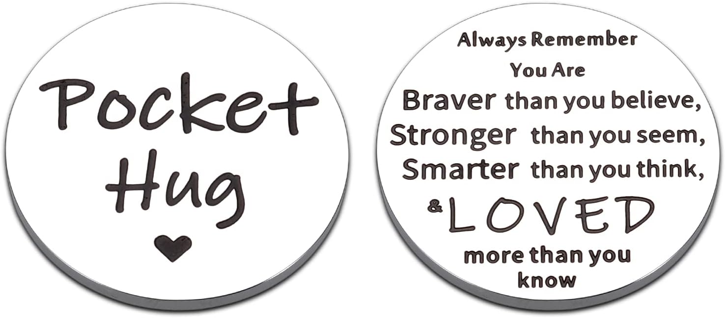Back to School Supplies for Teen Girls 8th Grade tress Relief Gifts for Women Dorm Room Essentials for College Girls First Day of School Gifts for Students Affirmations Pocket Hug Token for Daughter