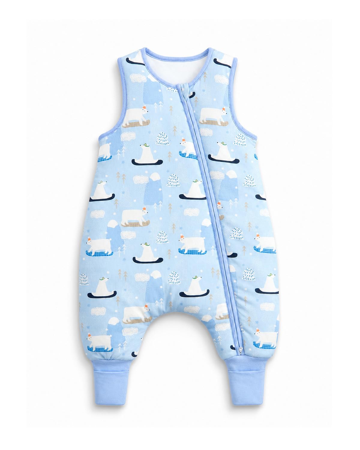 JiAmy 2.5 Tog Baby Sleeping Bag with Legs Toddler Blue Polar 6-18 Months