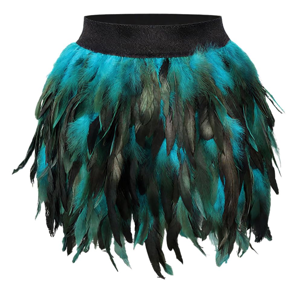 ZSUIQIN 1Pieza Mujer Halloween Cosplay Disfraz, Faldas de Mujer, Falda de Plumas, para Fiesta, Club Dress up, Falda Halloween, Falda Vacaciones