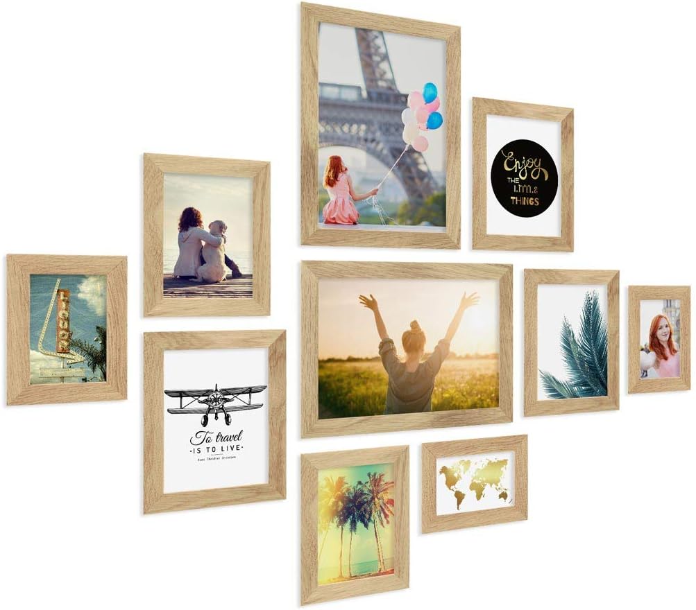 Collage Frame Photolini Basic Collection Modern White Made of MDF with