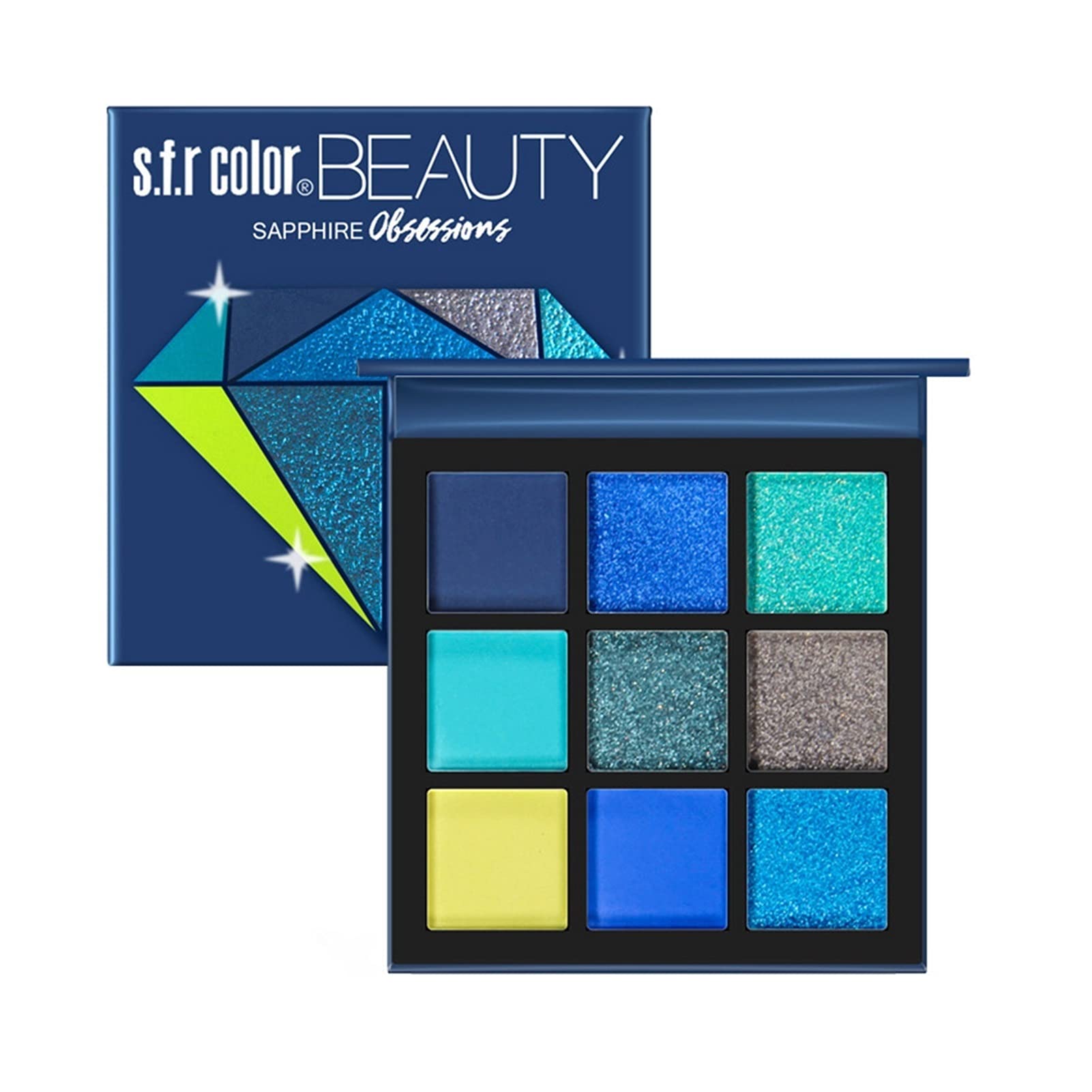 WKX 9 Colors Glitter Eyeshadow, Makeup Pallete Matte Eye Shadow Palette, Shine Diamond Eyeshadow (Color : 04)