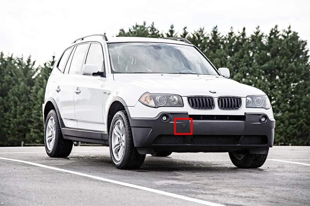 iJDMTOY Front Bumper Tow Hook Cap Cover Replacement Compatible With 2004-2007 BMW Pre-LCI E60 E61 5 Series 525i 528i 530i 535i 545i, 2003-2010 BMW E83 X3