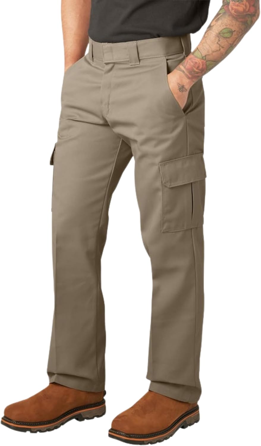 Dickies Occupational Workwear LP337BK Cotton Relaxed Fit Men's Industrial Cargo Pant with Straight Leg, Black - Image 3