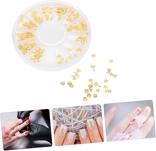 Miniatura 2 de LALAFINA 1 unidad de accesorios de uñas empaquetados en caja, decoración de arte de uñas, adornos de decoración de conchas para decorar mariposas