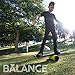 MORFBOARD Balance Xtension, Roller Board Extension for Exercise, Athletic Training and Board Sports, Includes 2 End Block Extensions and 1 Roller, Deck Sold Separately, VOLT (black-chartreuse)