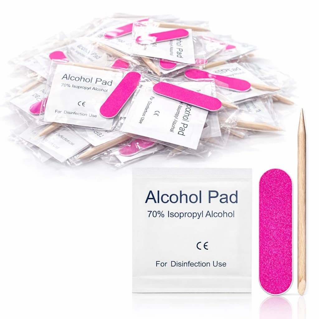 Lobe Miracle Disposable 3-in-1 Manicure Kit, Mini Nail Buffer, Wood Stick and Alcohol Pad, Individual Packed, 30 Pack-image-22