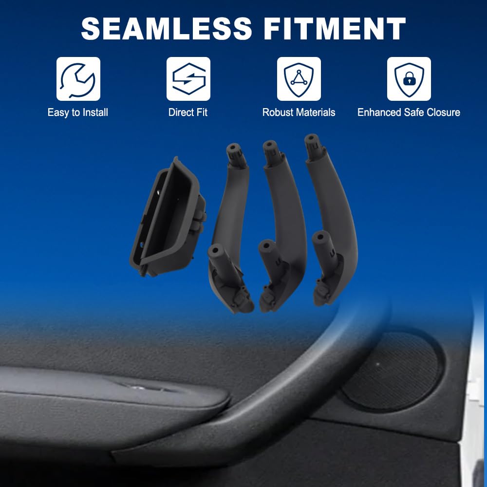 Poignée de porte intérieure de voiture de rechange compatible avec BMW X3 F25 X4 F26 2010-2017 51417250307 51419209216 51419209215 modèles d'entraînement à poignée gauche