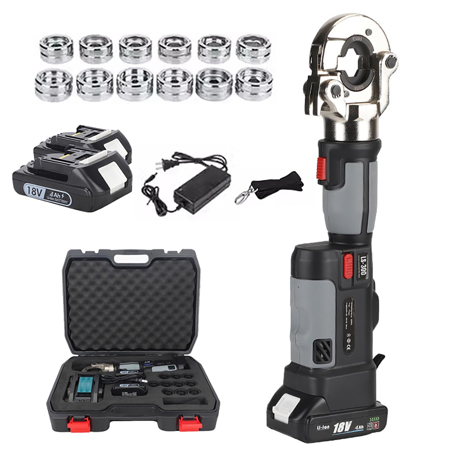 Pinza crimpatrice elettrica a batteria, set pinza crimpatrice a batteria, 16-300 mm²
