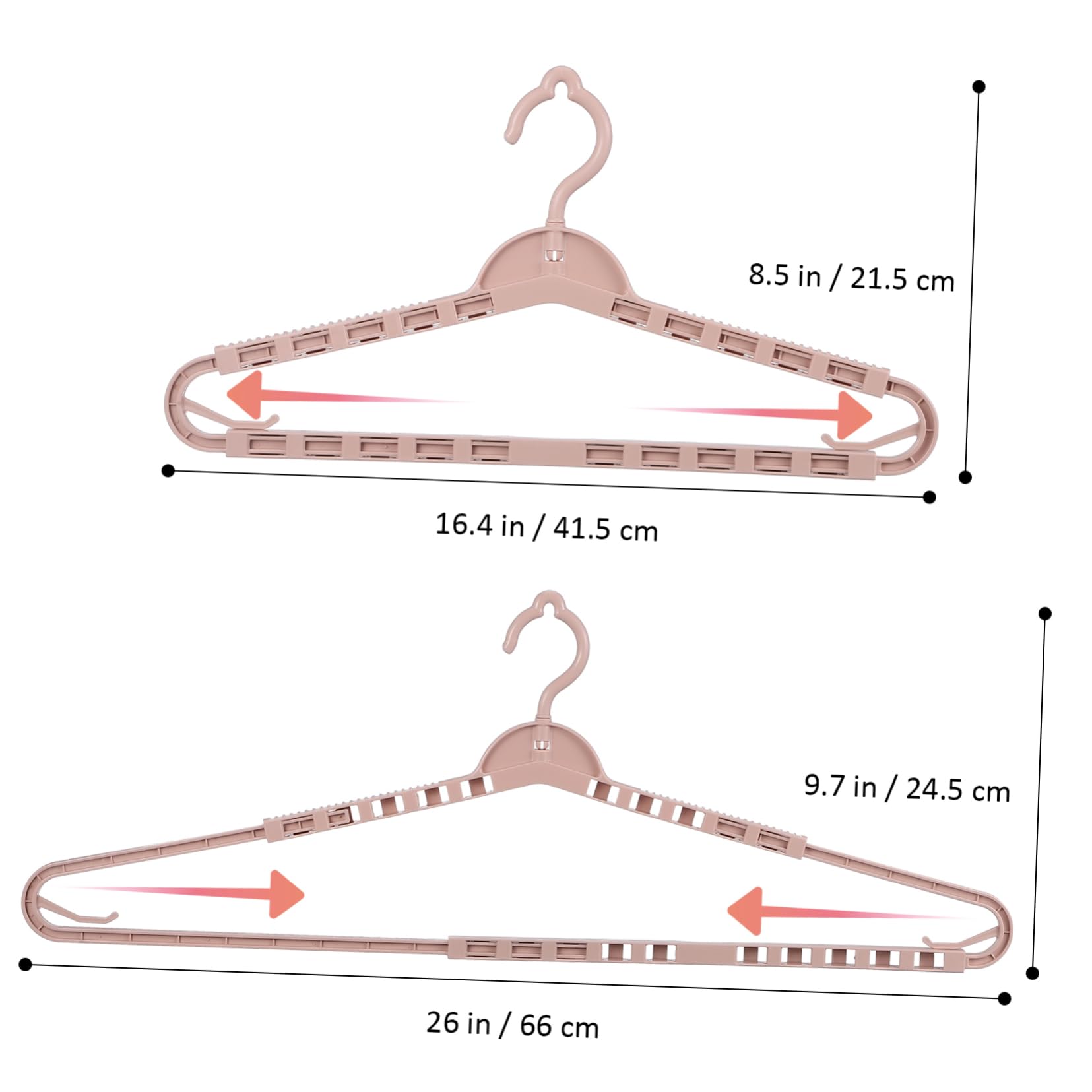 Alipis Multi-Functional Retractable Hangers 8 Pieces Extra Wide for Bed Sheets Coats Pants Skirt Hangers Foldable Sturdy