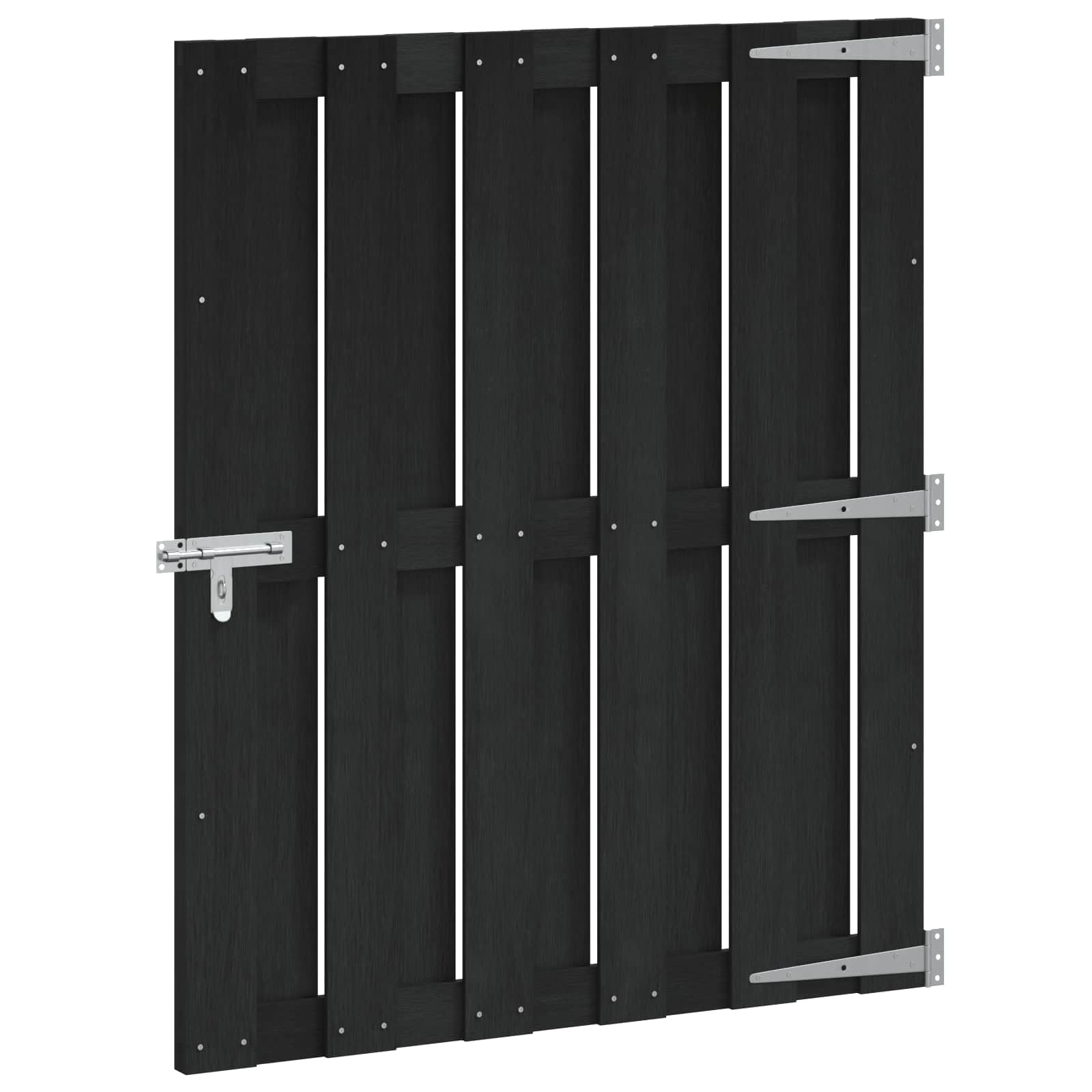 Vidaxl Garden Gate 100 X 112 Cm Wpc And Aluminium Black 8721451210443