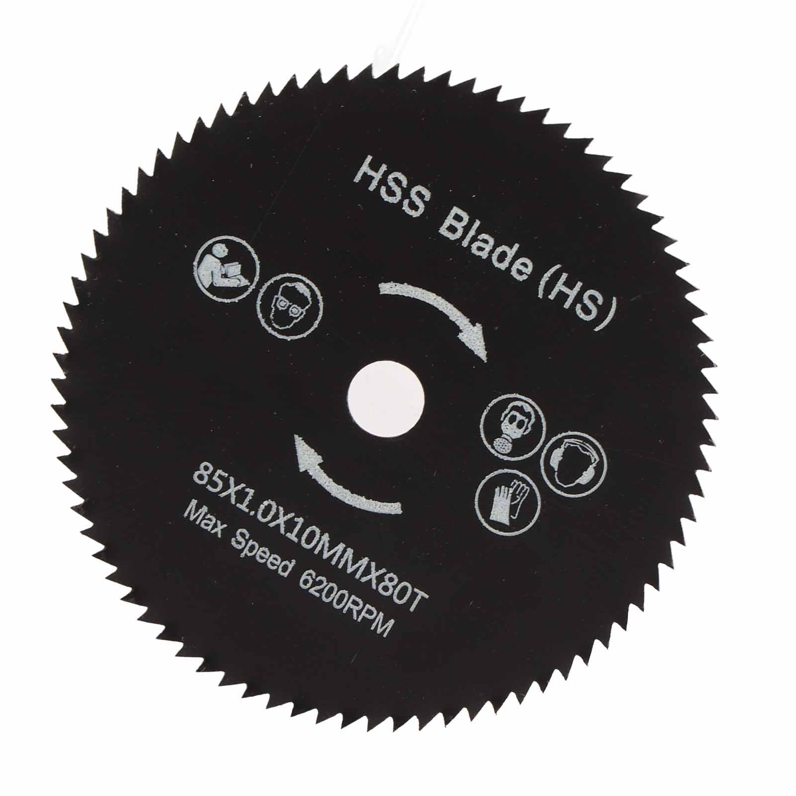 85mm 80T Circular Saw Blade Wood Cutting Tool with 10mm Bore Diameter, Fast Cutting Blade for Metal Plastic, Electric Hand Saws,