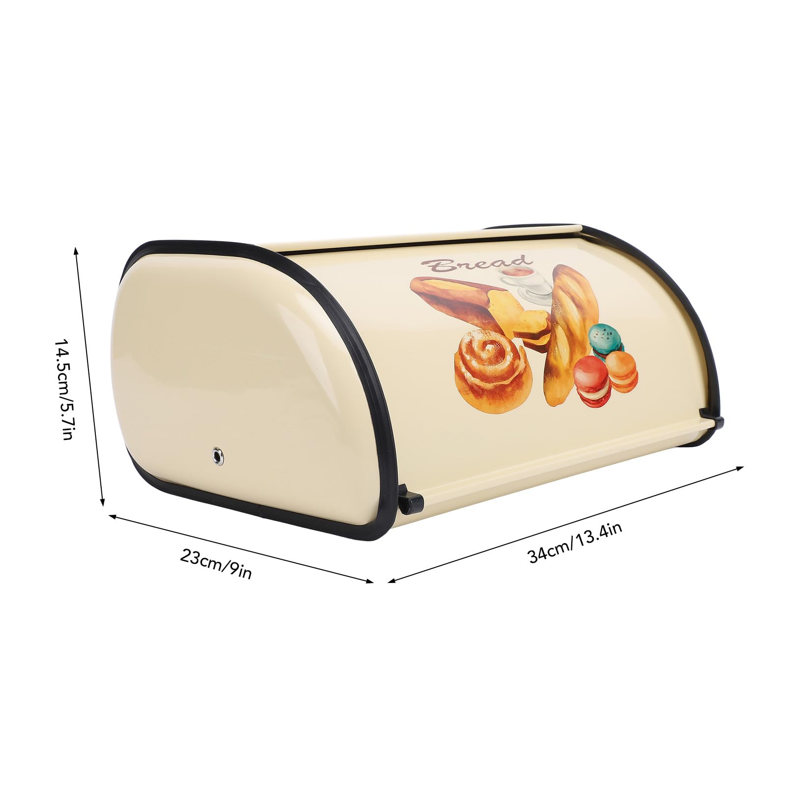 Pssopp Contenitore per Il Pane, Contenitore per Il Pane in Metallo, Contenitore per Il Pane, Contenitore per Il Pane da Banco, Portapane per Il Bancone della (-3118240122412)
