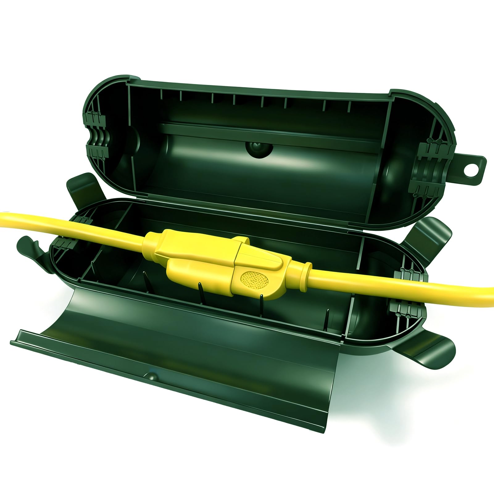YOJOE Outdoor Extension Cord Cover IP44 Waterproof, Green Cord Protector Connector Electrical Safety Box to Protect String Lights Outdoor Plug, Outlet